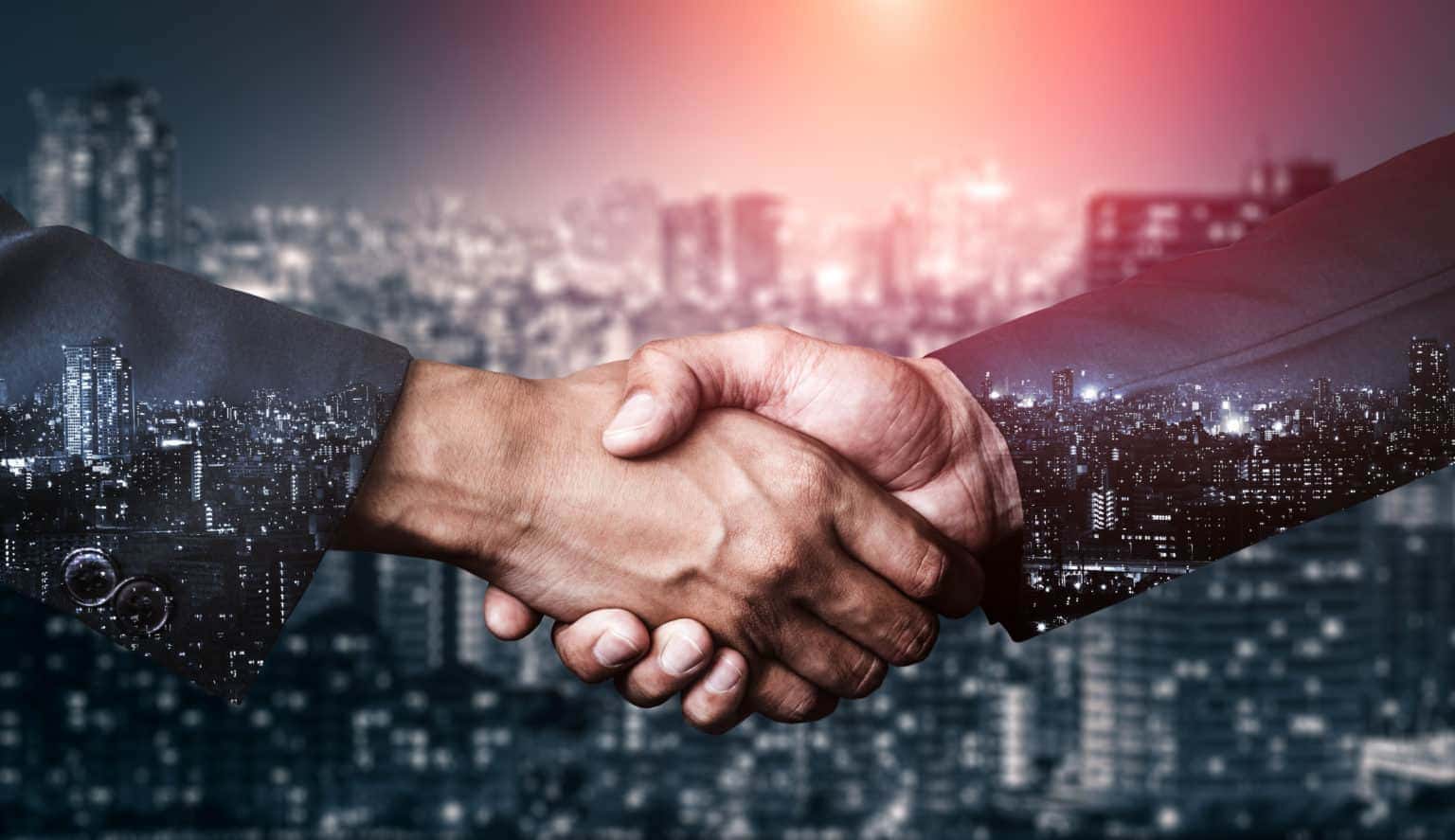 Image of two men handshaking Image of two men handshaking