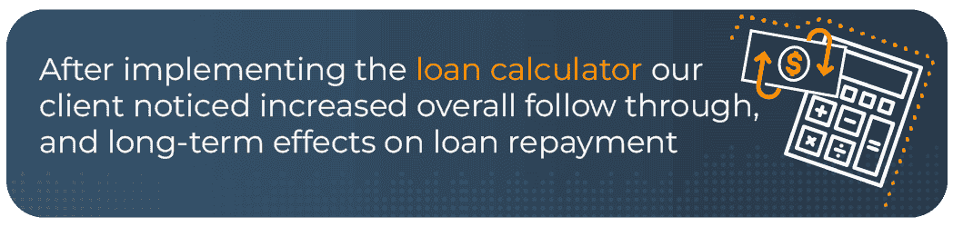 Image with text on it talking about the loan calculator Image with text on it talking about the loan calculator